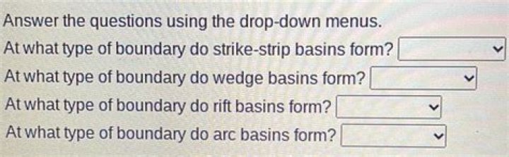 At what type of boundary do arc basins form?