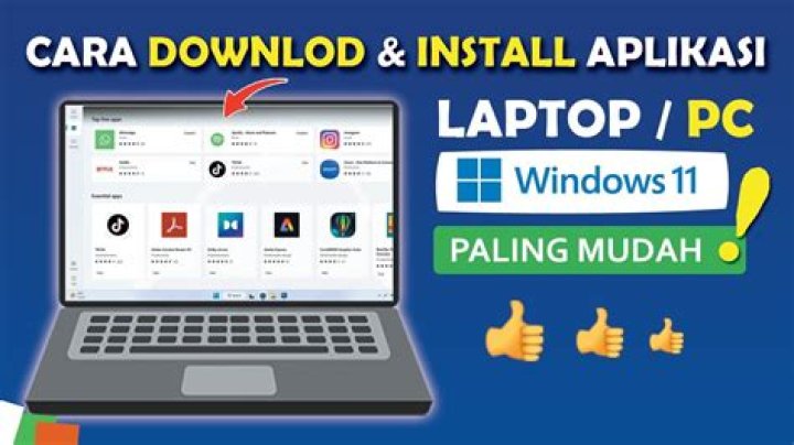 Bagaimana cara menginstal aplikasi pada laptop?