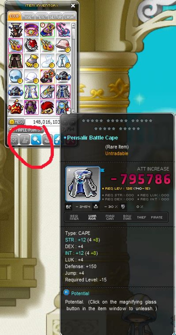 Can you add potential to item MapleStory?