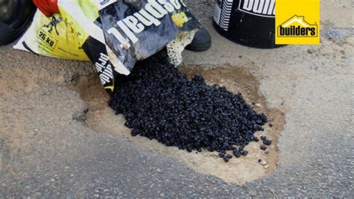Can you fill asphalt potholes with concrete?