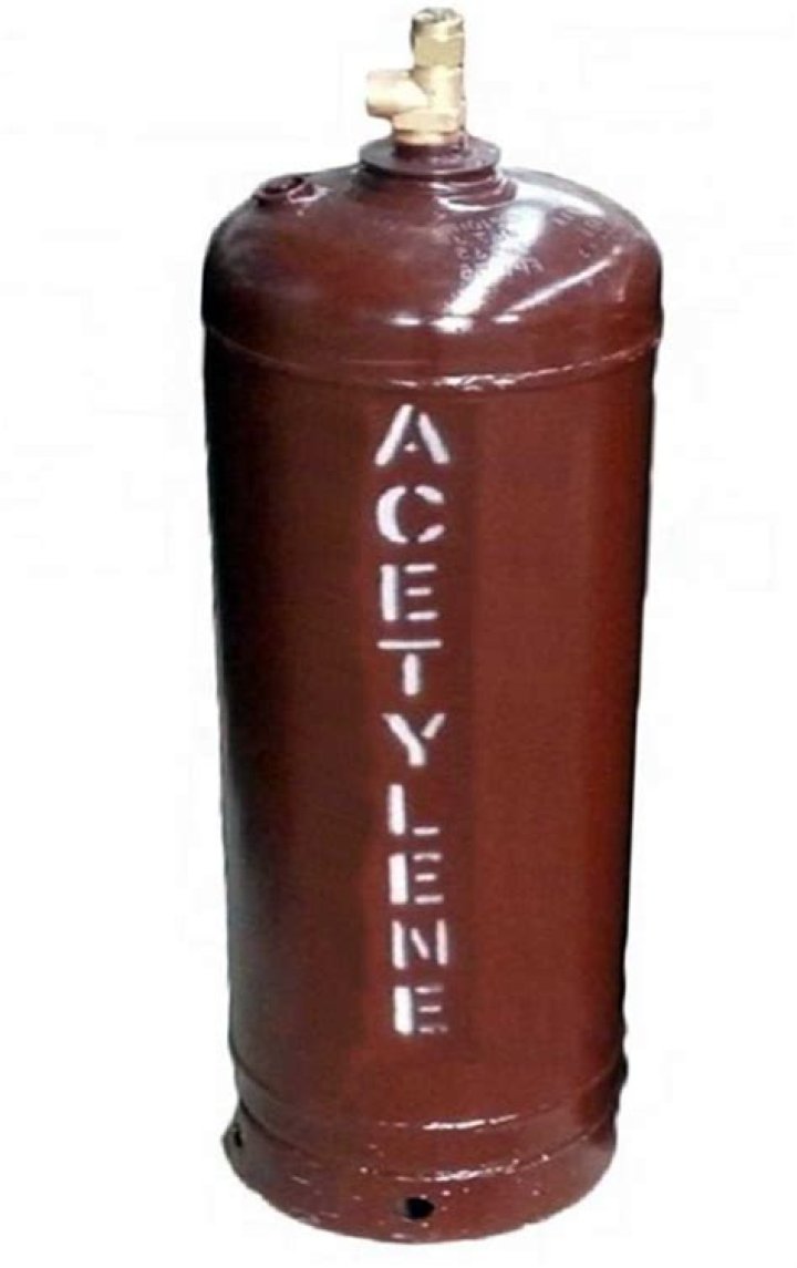 Can you lay down an acetylene tank?