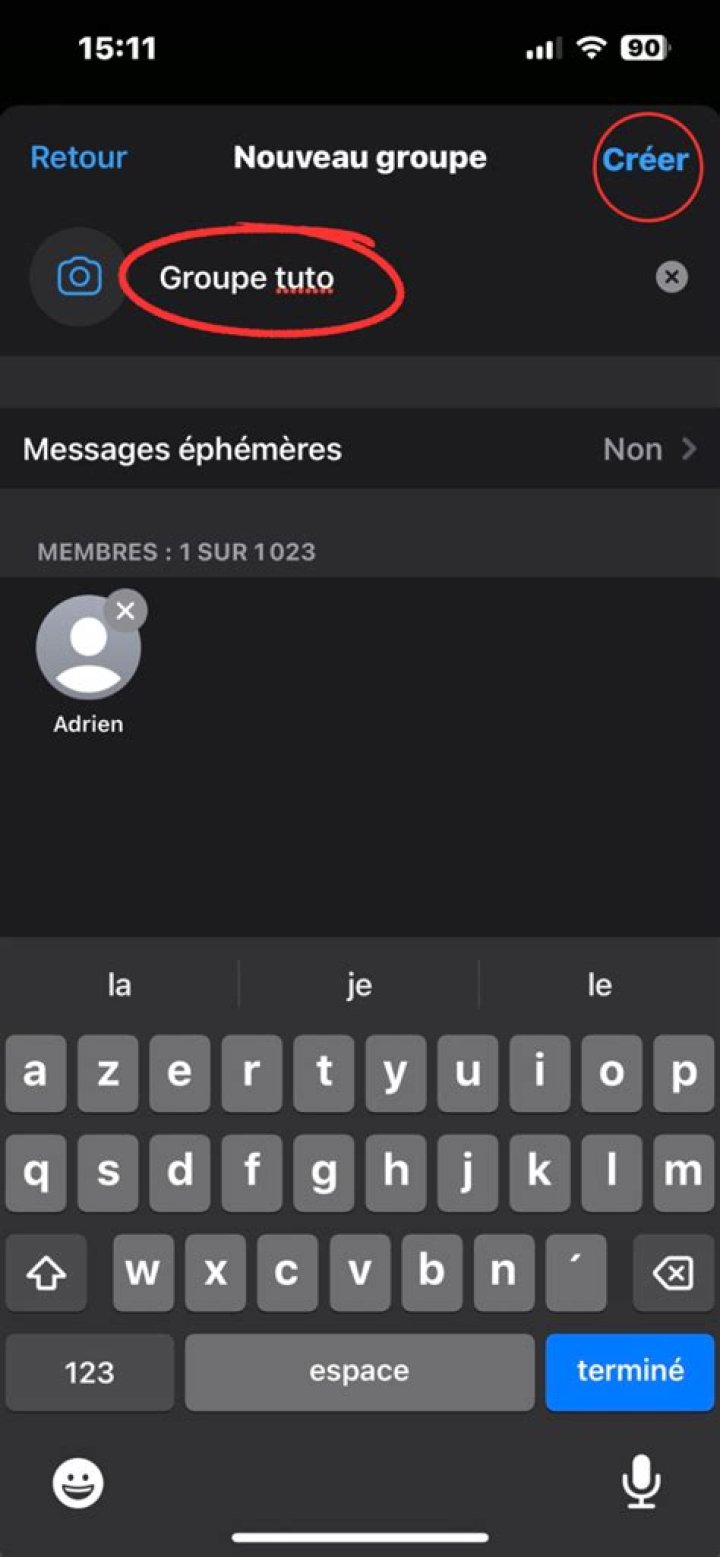 Comment creer un groupe de contact mail ?