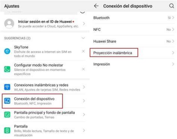 ¿Cómo funciona la proyección inalambrica de Huawei?