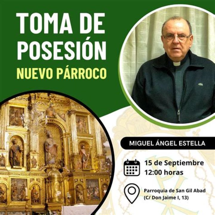 ¿Cómo se llama el párroco de la iglesia catolica?