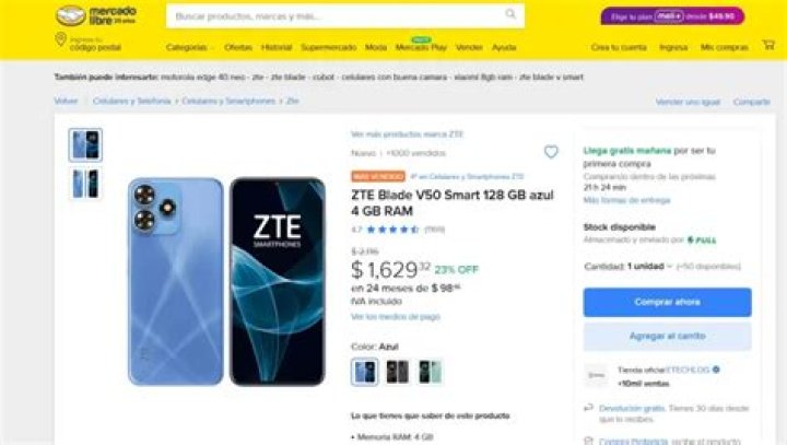 ¿Cuánto cuesta un celular marca ZTE?