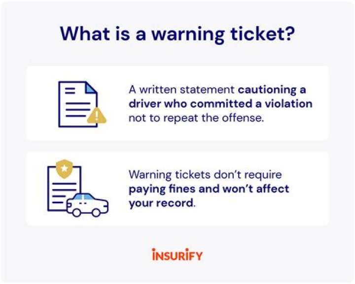 Does a warning count as a ticket?