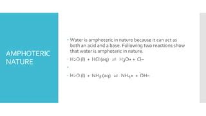 Does water show amphoteric properties?