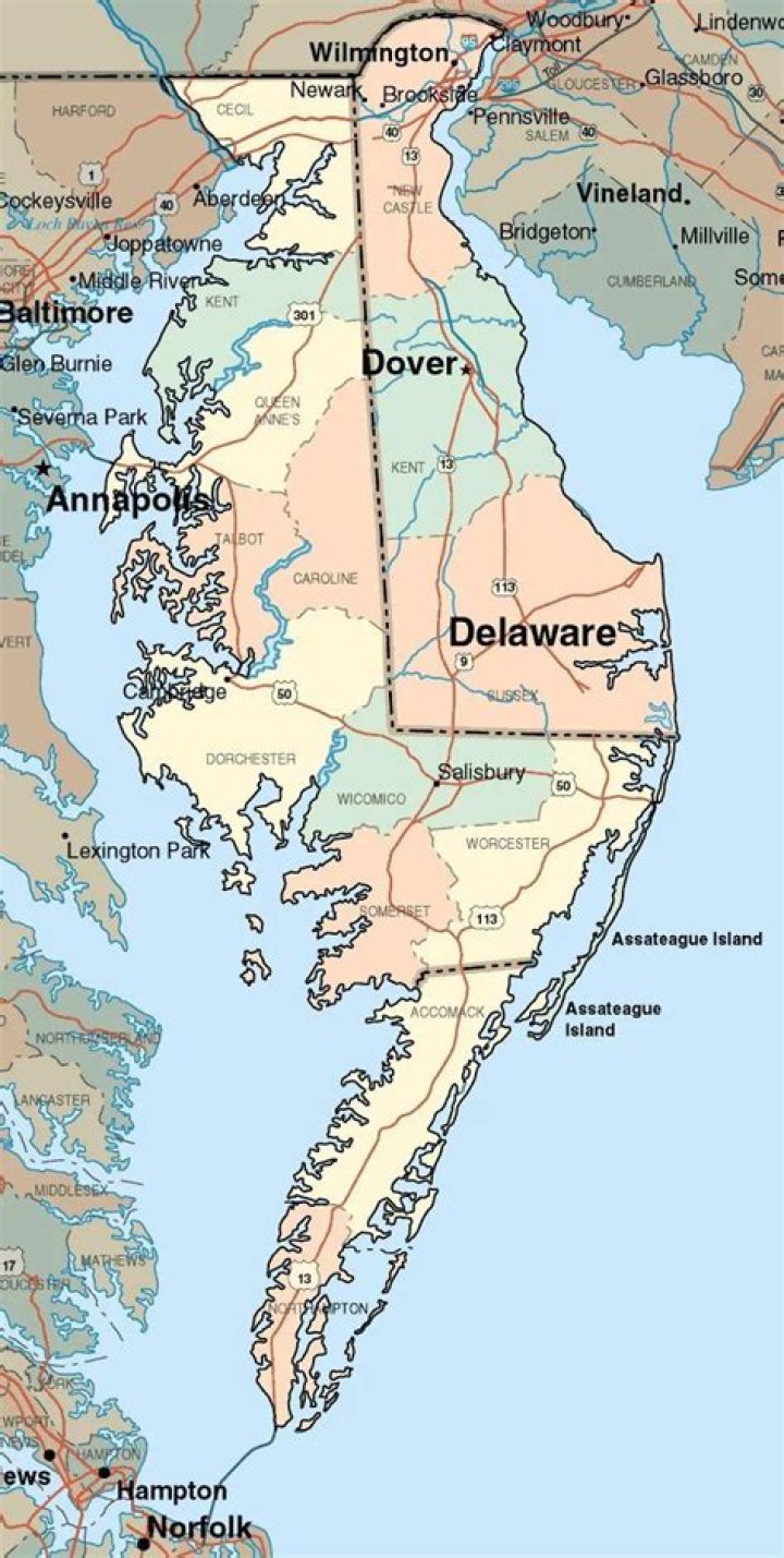 How big is the Delmarva Peninsula?