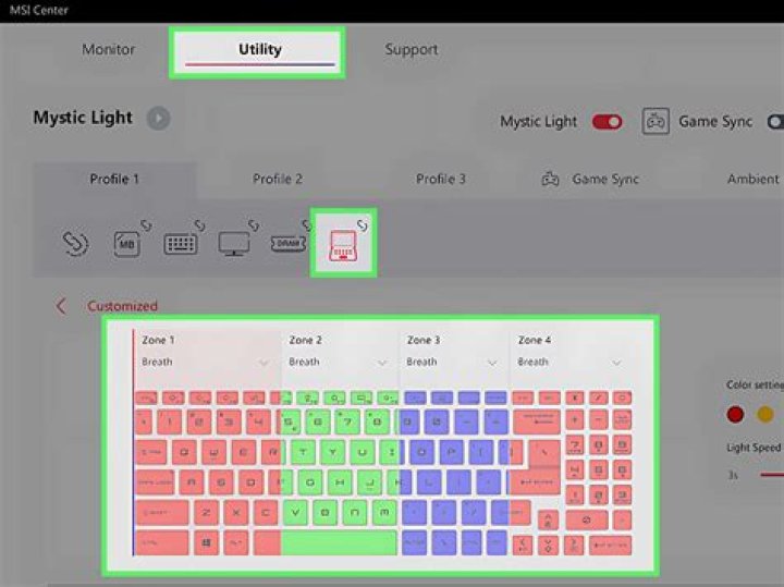 How can I customize my laptop led keyboard?