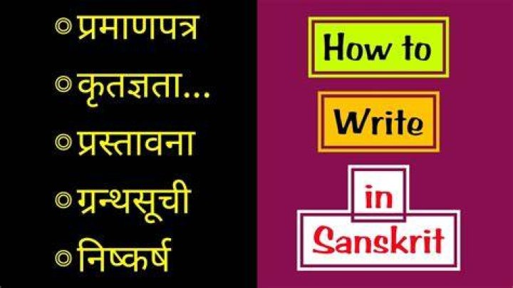 How can I learn to write Sanskrit?