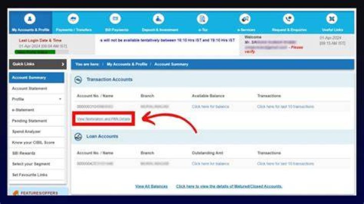 How can I open my SBI account PDF?
