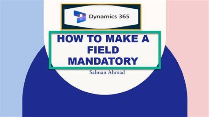 How can you make a field mandatory?