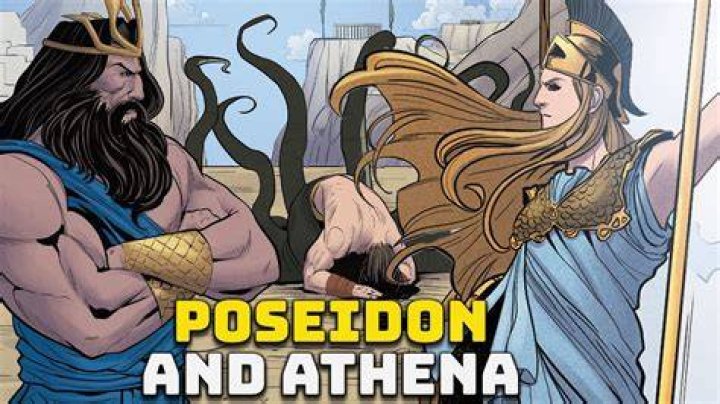 How did Athena beat Poseidon?