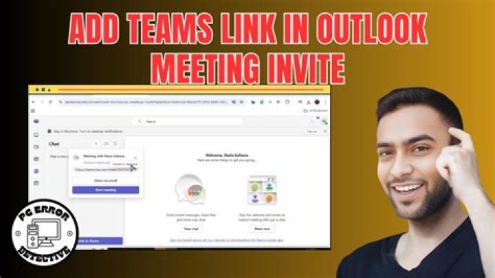 How do I add a link to an Outlook meeting?