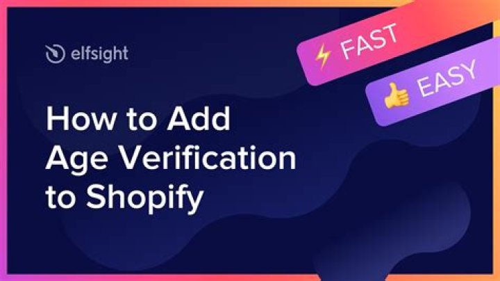 How do I add age verification to Shopify?