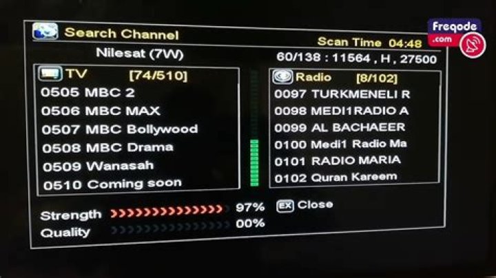 How do I add channels to Nilesat?