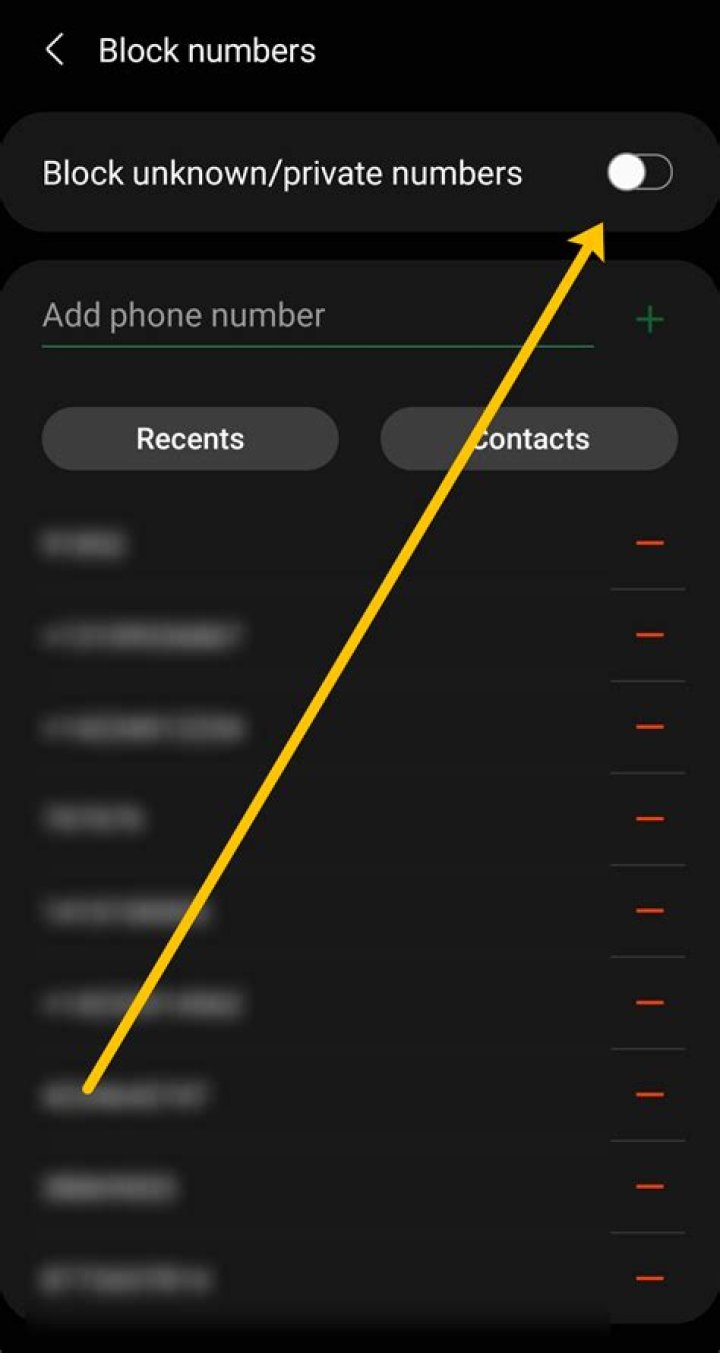 How do I block private numbers on xiaomi?