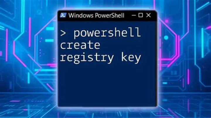 How do I change the registry key in PowerShell?