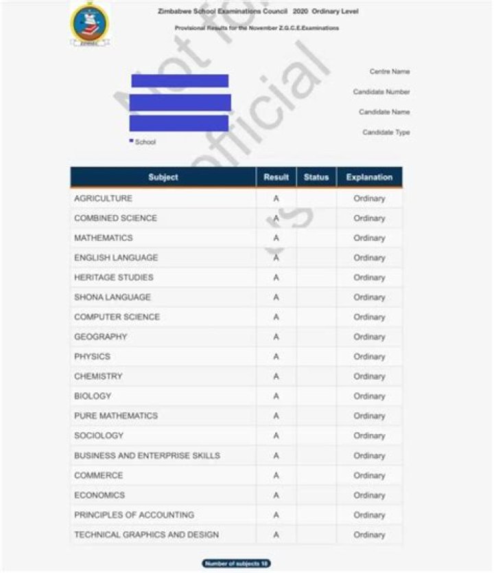 How do I check my zimsec O level results today?