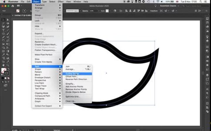 How do I convert an image to outline in CorelDRAW?