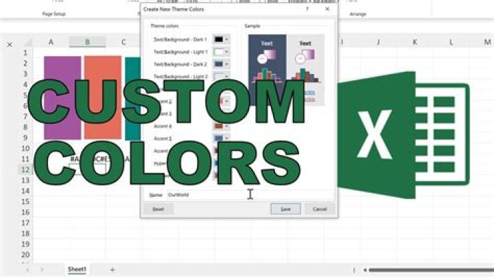 How do I create a custom color palette in Excel?