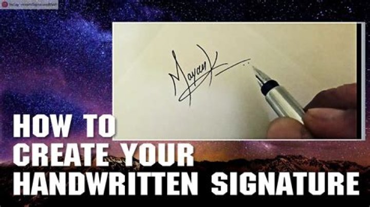 How do I create a handwritten signature in Excel?