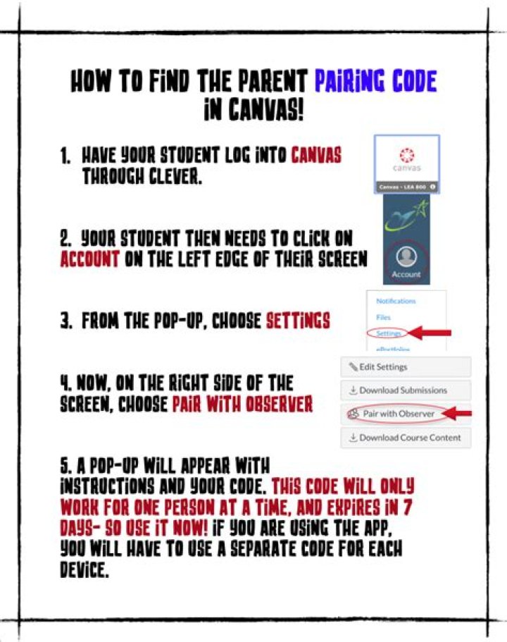 How do I create a pairing code in canvas?