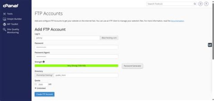 How do I delete my FTP account in cPanel?