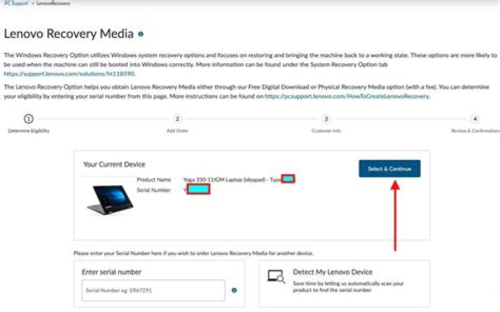 How do I download Lenovo recovery media?