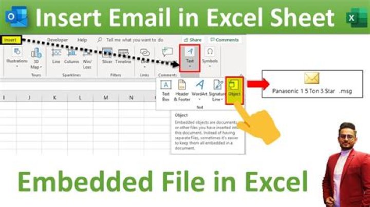 How do I embed a file in Excel 2016?