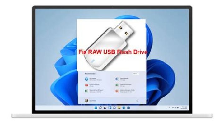 How do I fix a raw USB without formatting?