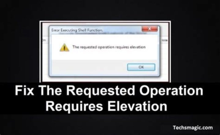 How do I fix requested operation requires elevation?