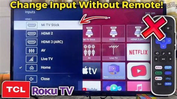 How do I navigate my TCL Roku TV without a remote?