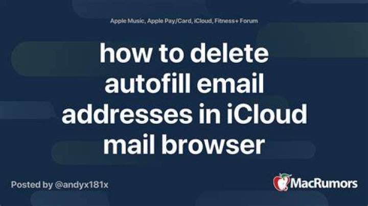 How do I remove AutoFill email addresses on Mac?
