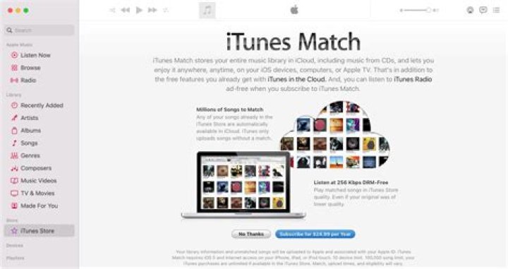 How do I renew my iTunes Match subscription?