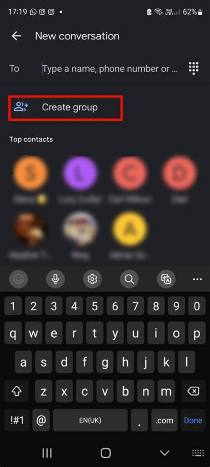 How do I send a group text without showing all recipients Android?