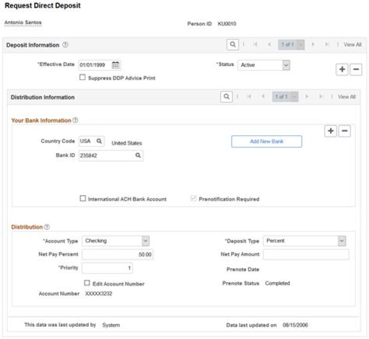 How do I set up direct deposit on ResourceMFG?