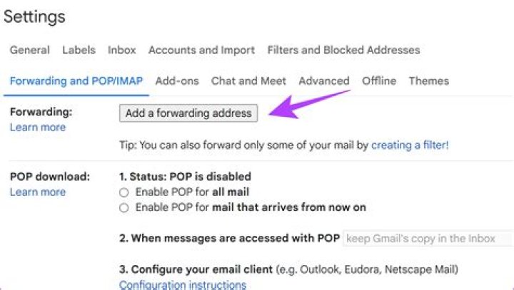 How do I setup a forwarding address in Office 365?