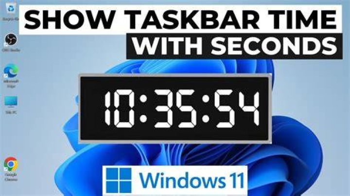 How do I show seconds in Windows time?
