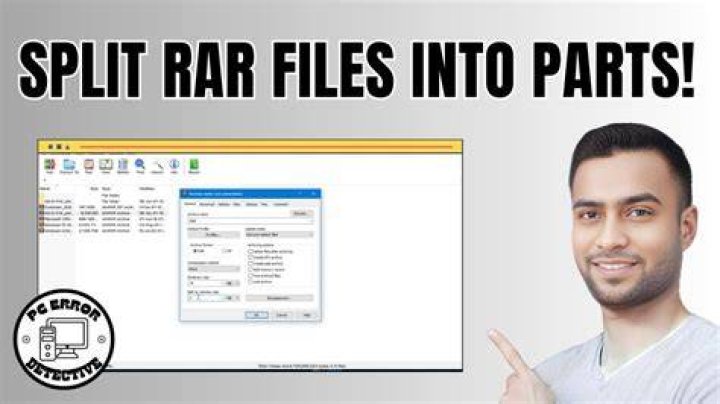 How do I split RAR files into parts?