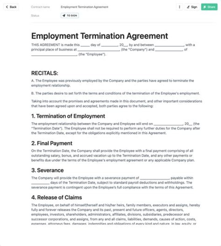 How do I terminate a nanny contract?