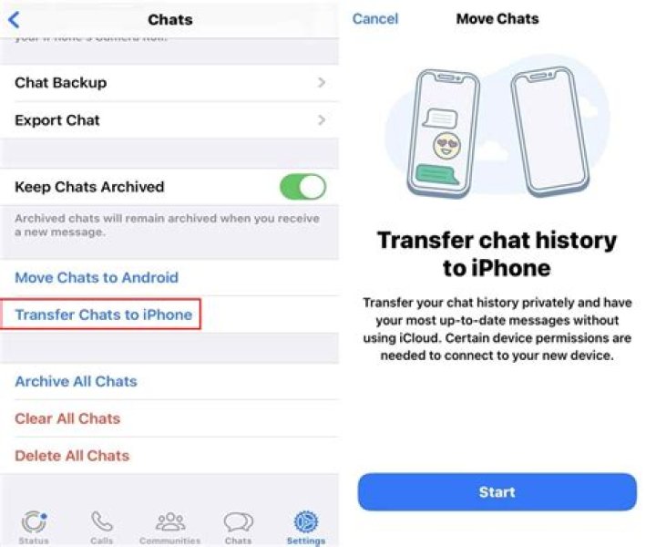 How do I transfer WhatsApp to new iPhone?