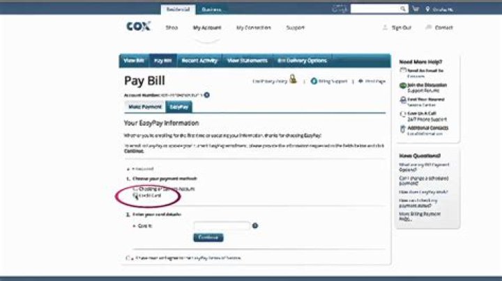 How do I view my Cox bill online?