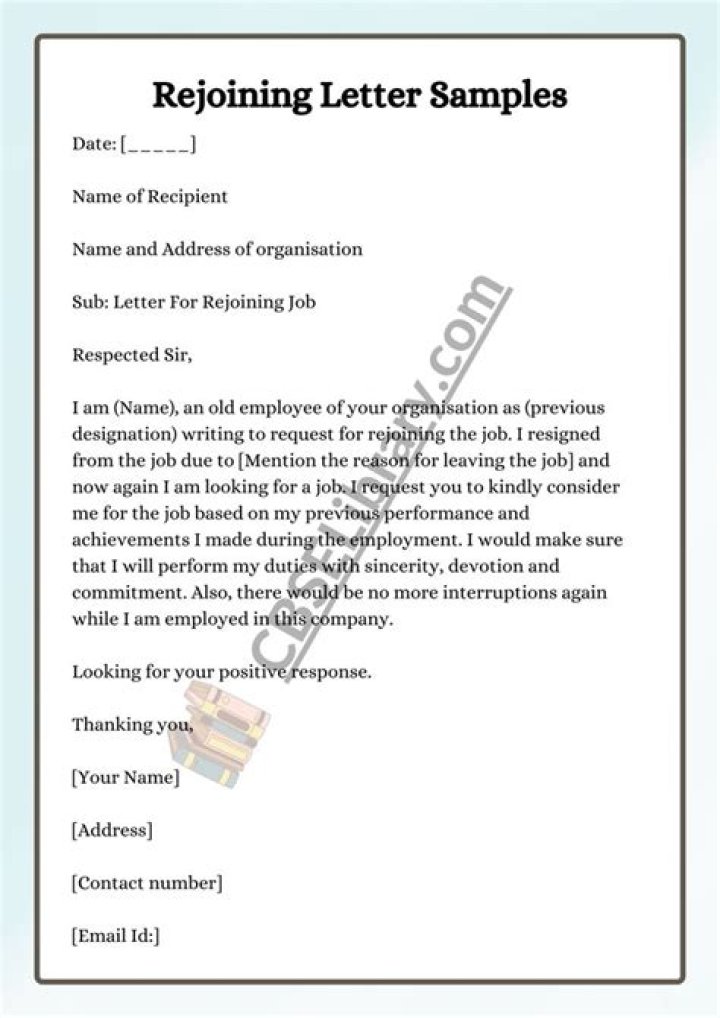 How do I write an application for rejoining?