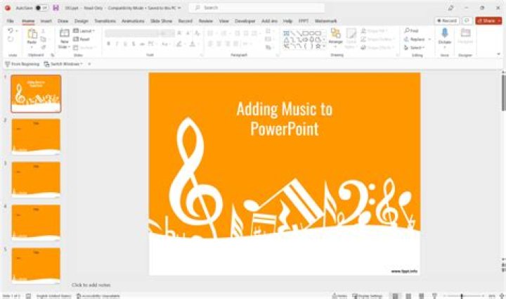 How do you add music to a PowerPoint Mac 2011?