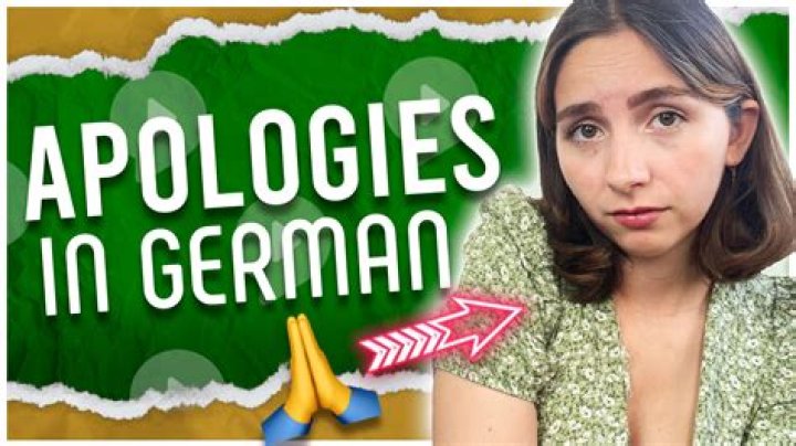 How do you apologize in German?
