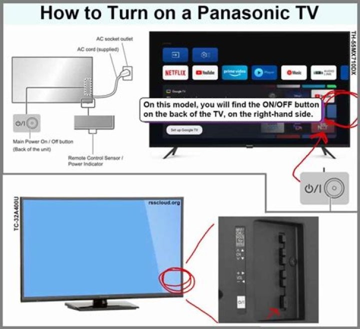 How do you change the input on a Panasonic TV without the remote?