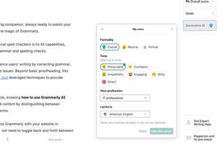 How do you check Grammarly text?
