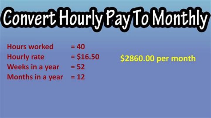 How do you convert hourly to monthly?