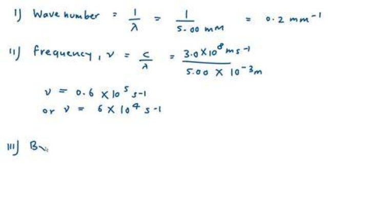How do you convert Wavenumbers to frequency?